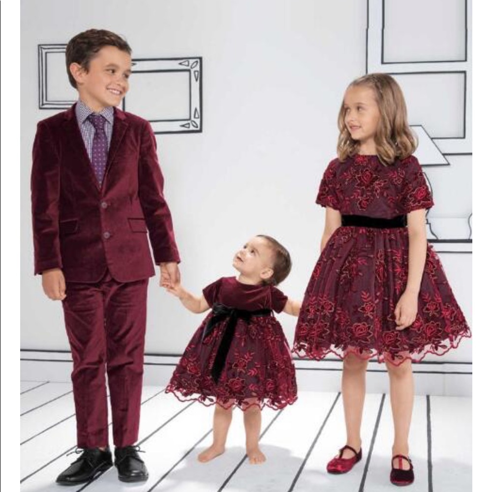 Appaman suit! Royal red velvet
